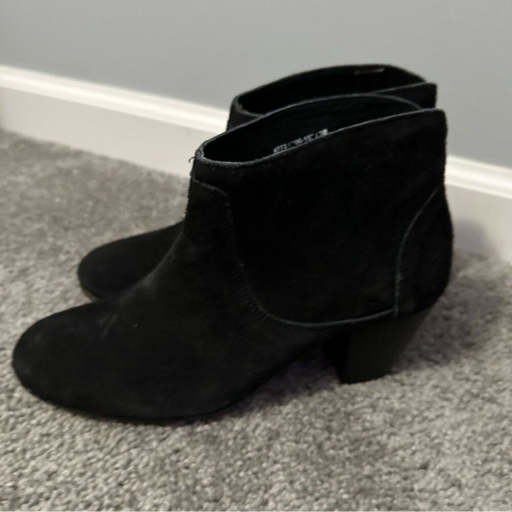 H By Hudson Black Suede Ankle Boots EU 37 US 7 Boho Indie Sleaze Bootie - Picture 6 of 13